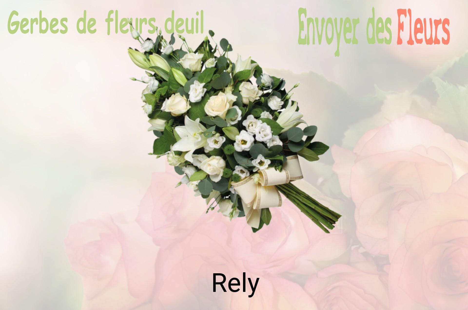 Gerbe de fleurs de deuil livrée à Rely